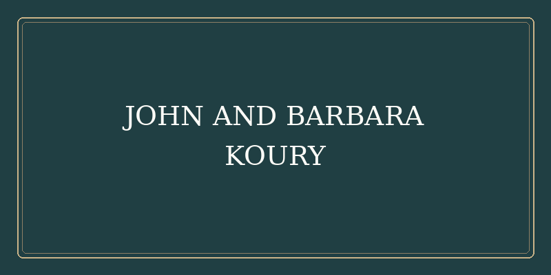 John and Barbara Koury